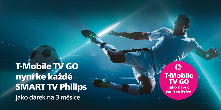T-Mobile TV GO na 3 měsíce zdarma ke každé SMART TV Philips 